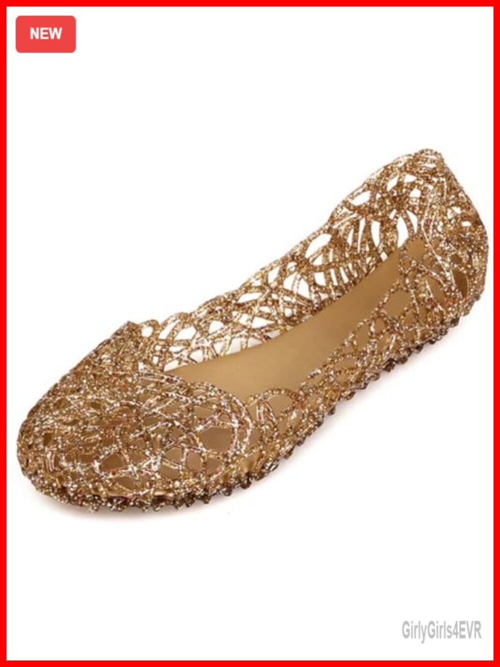 Malleable PVC Jelly Flats Ballet Shoes Slip On Flats Hollow Out Loafers